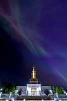 Aurora over the Columbia River Temple