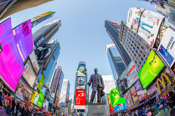Fisheye View of Times Square
